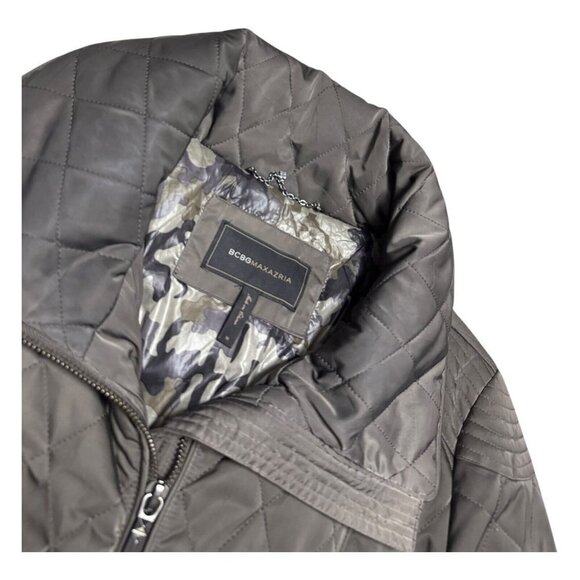 BCBG Maxazria Luxury Designer Winter Puffer Parka Coat Womens Medium - Picture 6 of 6